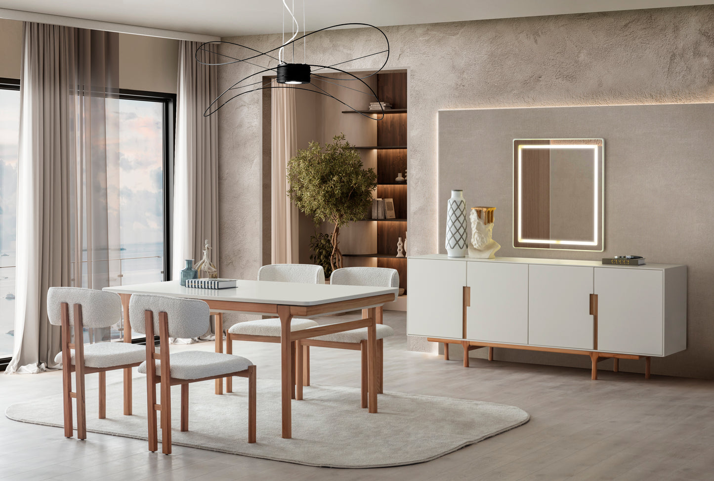 AURA WALNUT DINING ROOM