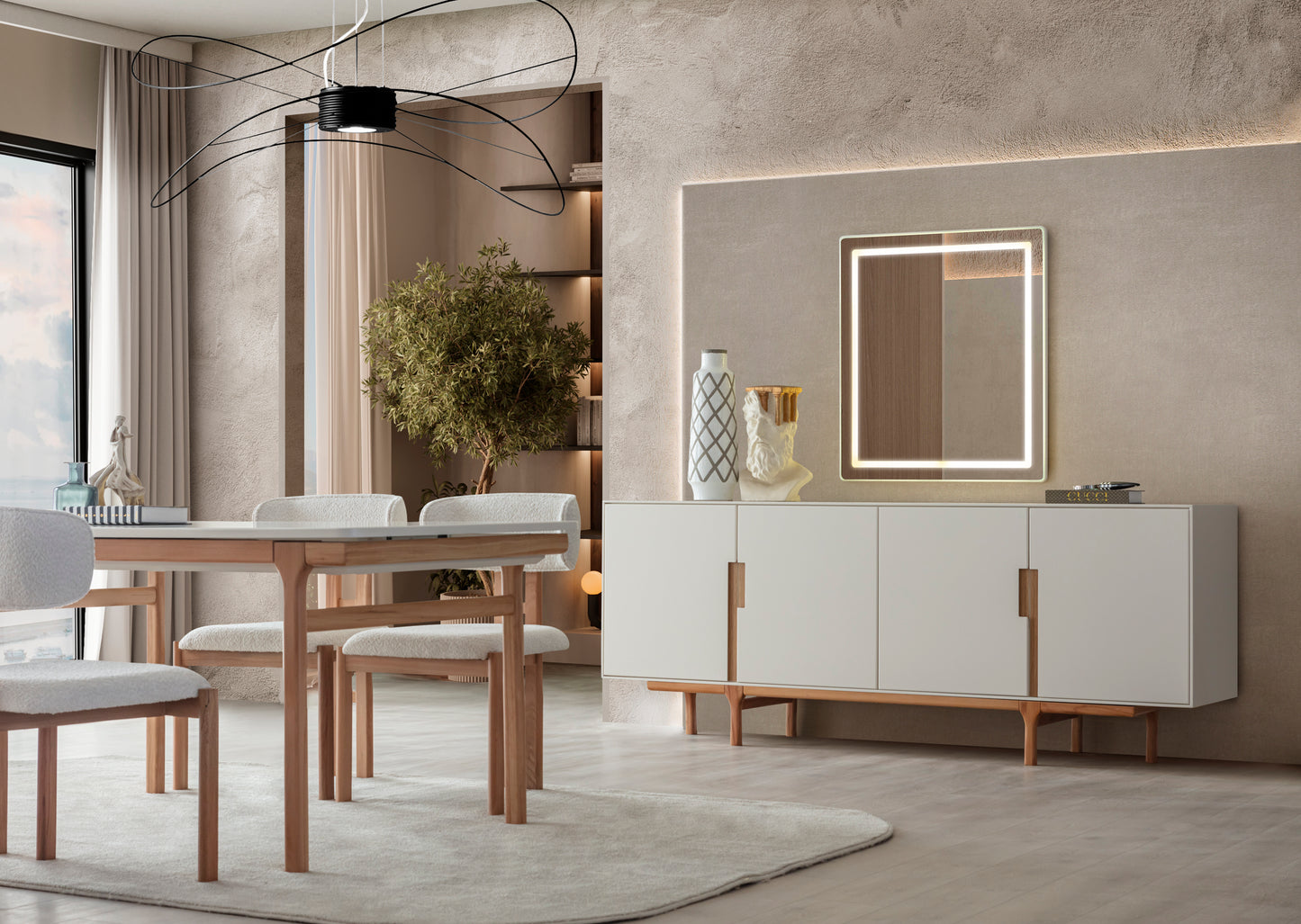 AURA WALNUT DINING ROOM