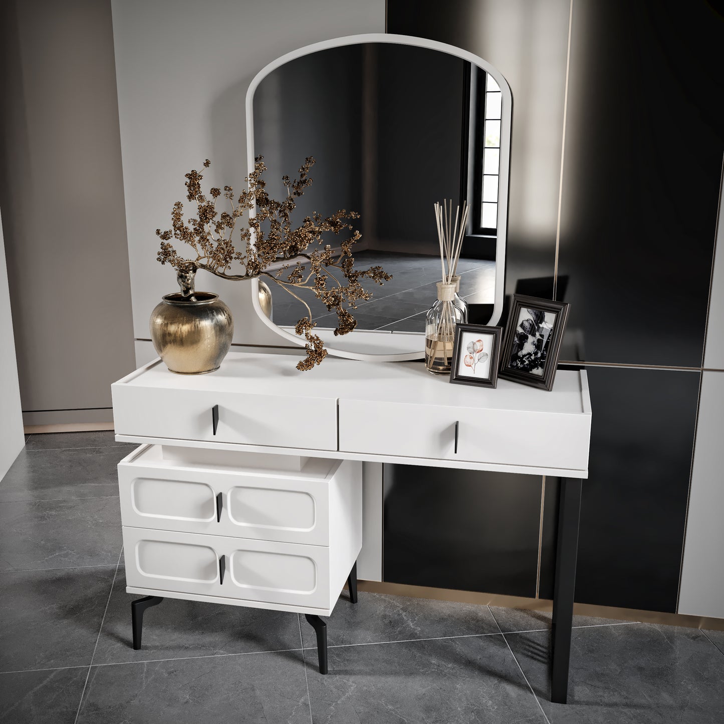 RAIN [MOONSTONE] BEDROOM SET