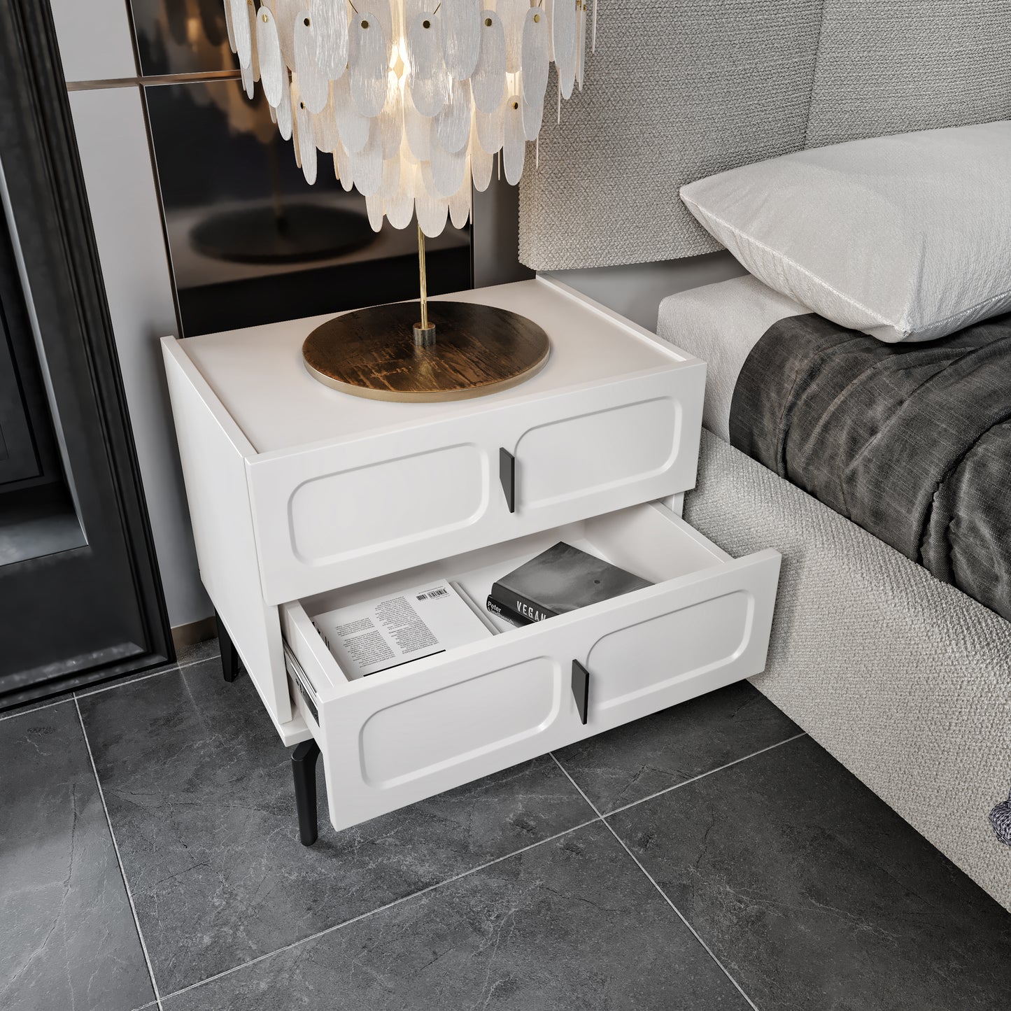 RAIN [MOONSTONE] BEDROOM SET