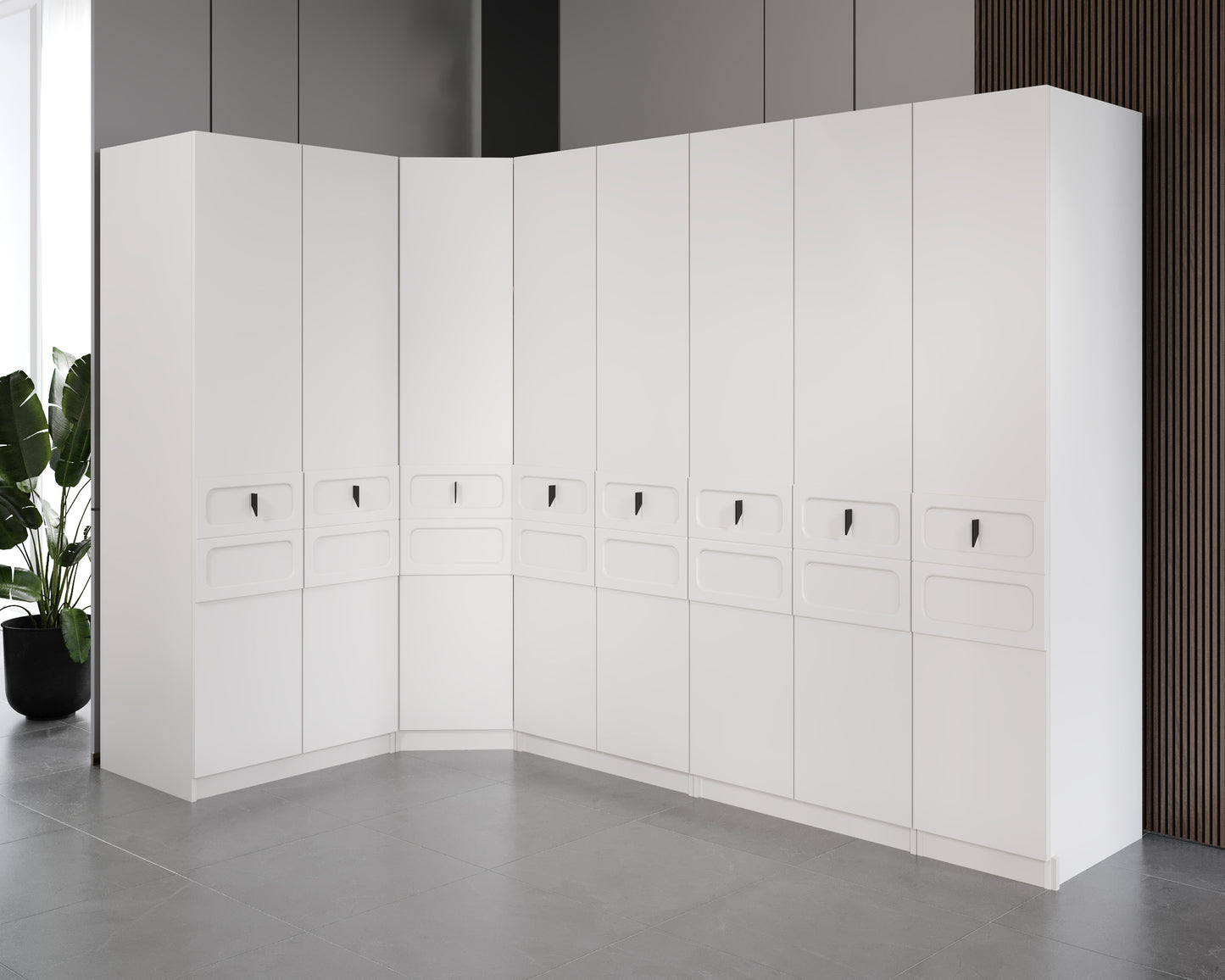 YAĞMUR [MOONSTONE] CORNER BEDROOM SET