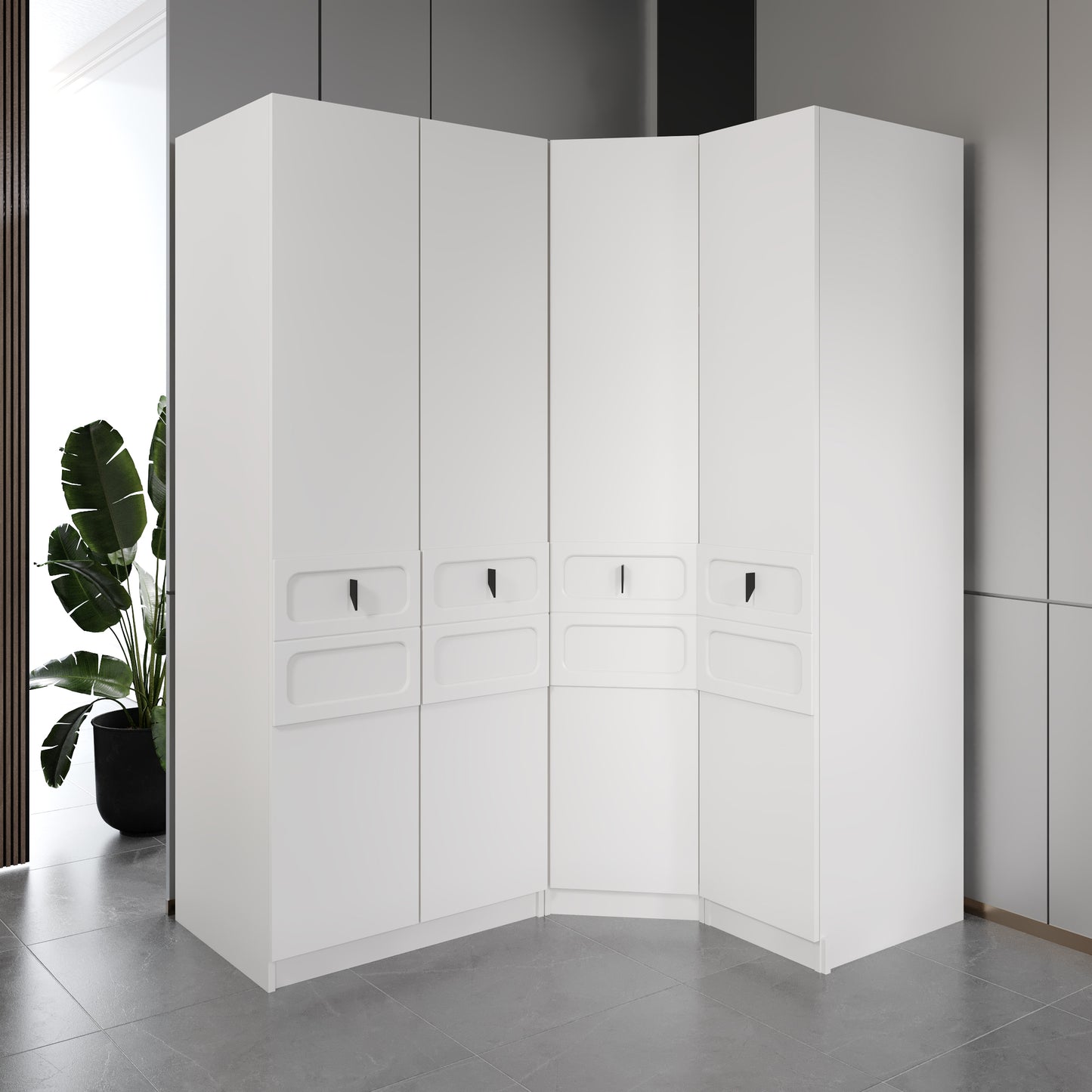 YAĞMUR [MOONSTONE] CORNER BEDROOM SET