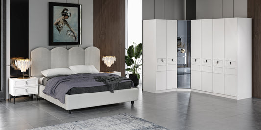 YAĞMUR [MOONSTONE] CORNER BEDROOM SET