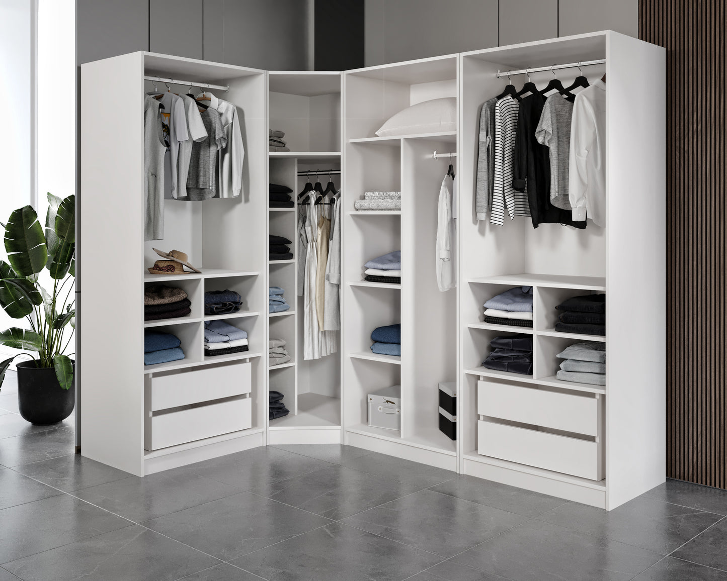 YAĞMUR [MOONSTONE] CORNER BEDROOM SET