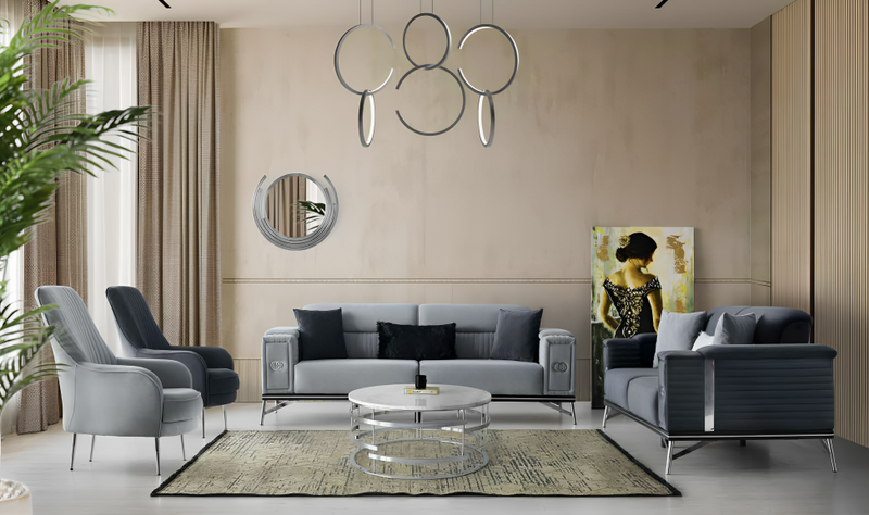 GUCCİ METAL AYAK KOLTUK TAKIMI