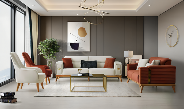 GUCCİ KOLTUK TAKIMI AHŞAP AYAK