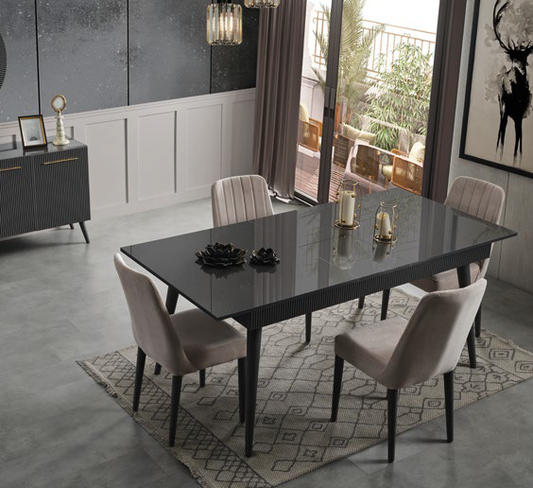 ÇIRAĞAN [ANTHRACITE] DINING ROOM SET