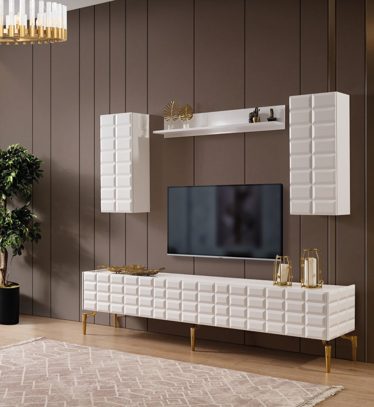 AGVA [WHITE] DINING ROOM SET