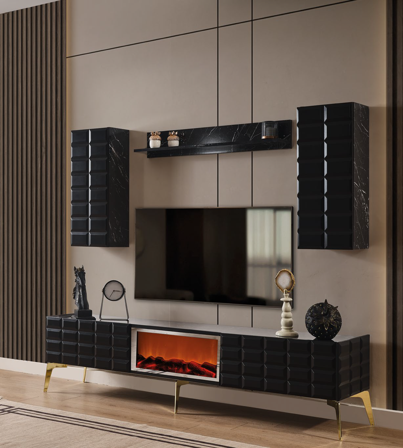 AĞVA [SİYAH] YEMEK ODASI TAKIMI