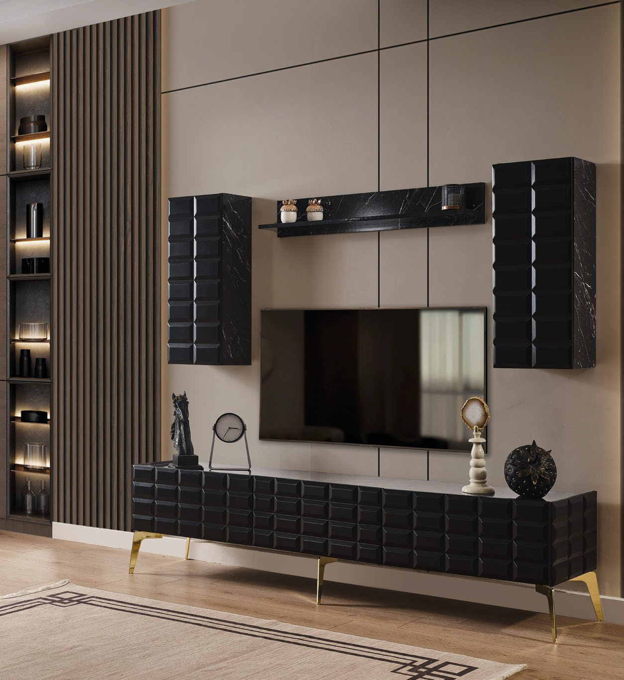 AGVA [BLACK] DINING ROOM SET