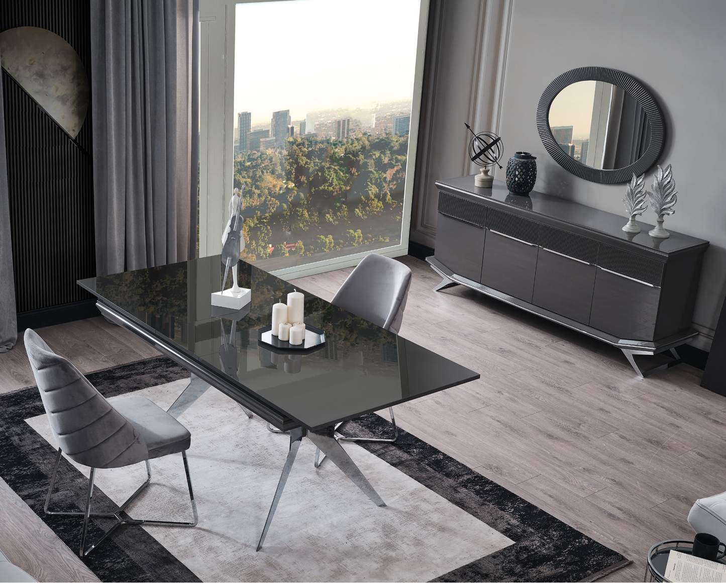 ASYA [SILVER] DINING ROOM SET