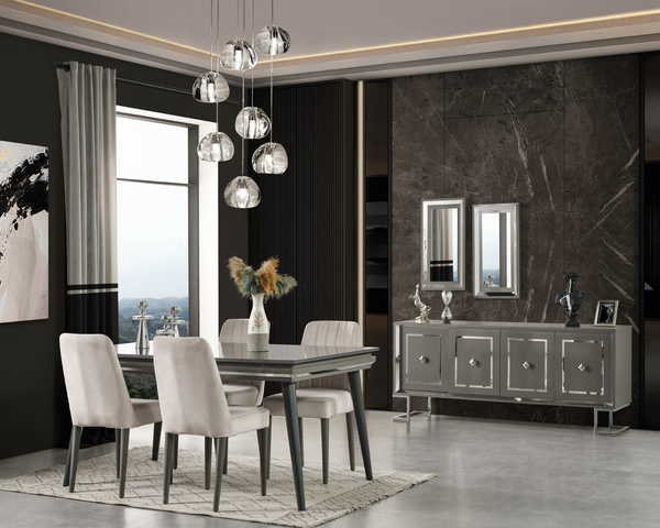 FULYA [ANTRASİT] YEMEK ODASI TAKIMI