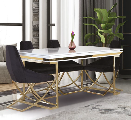 FULYA [WHITE] DINING ROOM SET