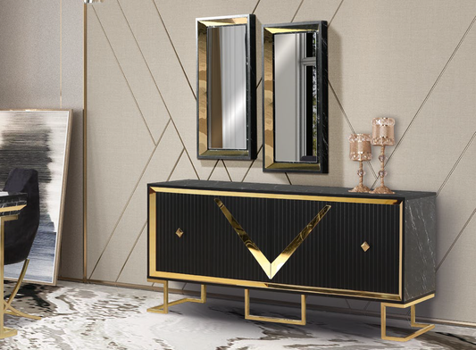 FULYA [BLACK] DINING ROOM SET