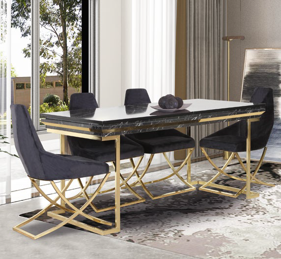 FULYA [SİYAH] YEMEK ODASI TAKIMI