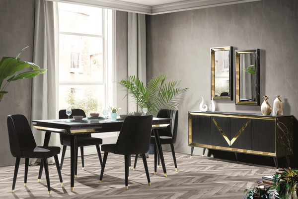 LOFT [SİYAH] YEMEK ODASI TAKIMI