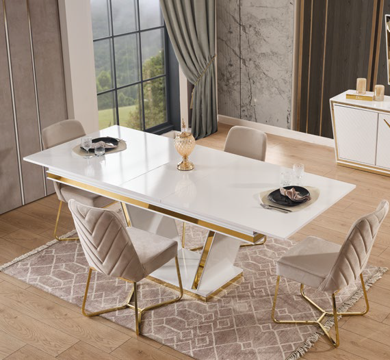 LOTUS [AYAKSIZ BEYAZ] YEMEK ODASI TAKIMI