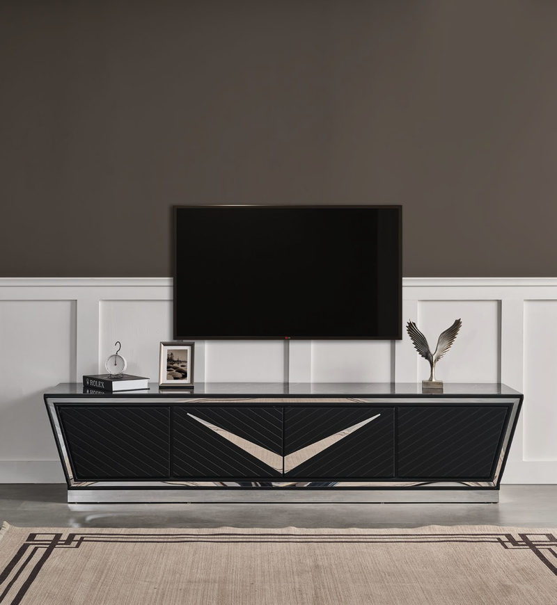 LOTUS [AYAKSIZ SİYAH] YEMEK ODASI TAKIMI