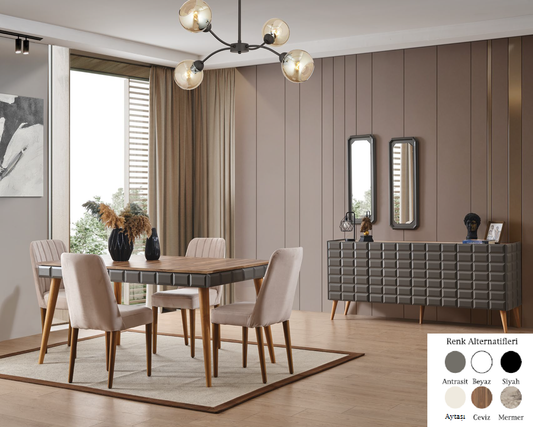 RIVA [WALNUT] DINING ROOM SET