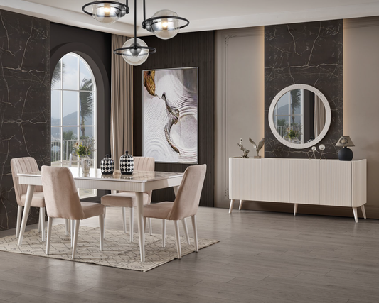 ŞİLE [WHITE] DINING ROOM SET