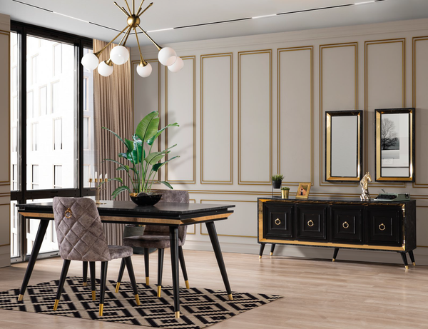 ZEN [SİYAH] YEMEK ODASI TAKIMI