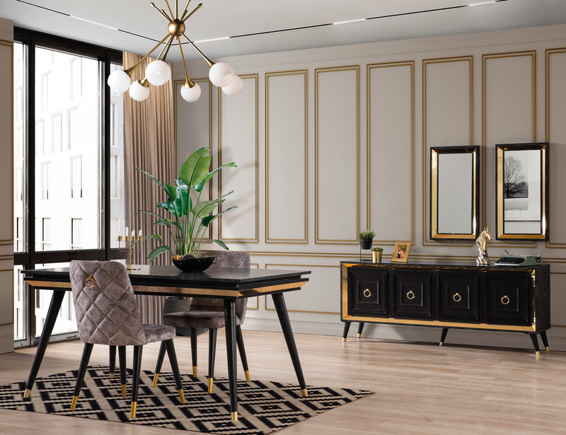 ZEN [SİYAH] YEMEK ODASI TAKIMI