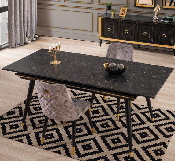 ZEN [SİYAH] YEMEK ODASI TAKIMI